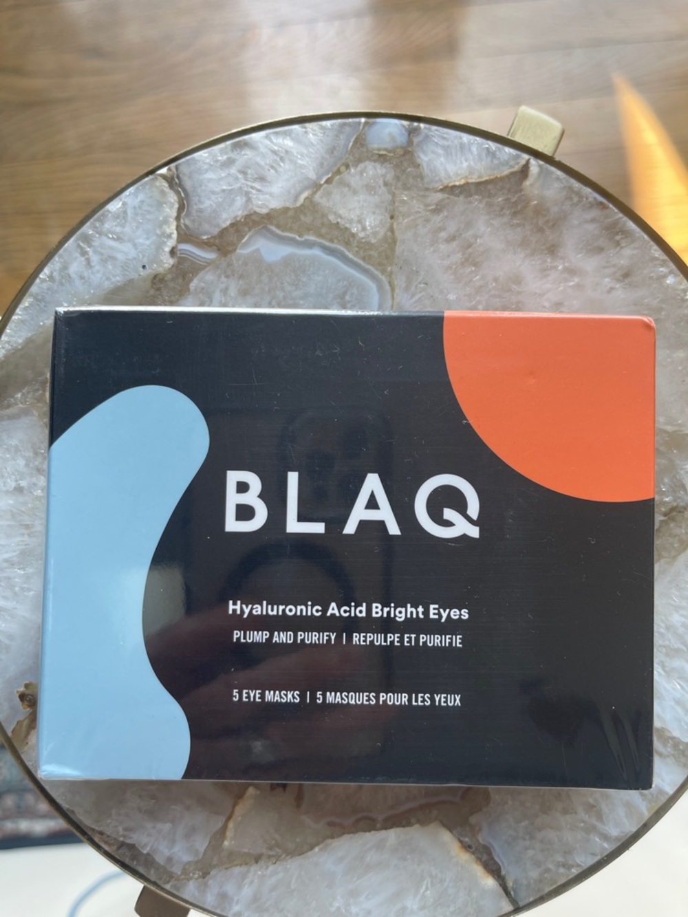 BLAQ Hyaluronic Acid Bright Eyes Eye Masks - Black with Blue & Orange Accents